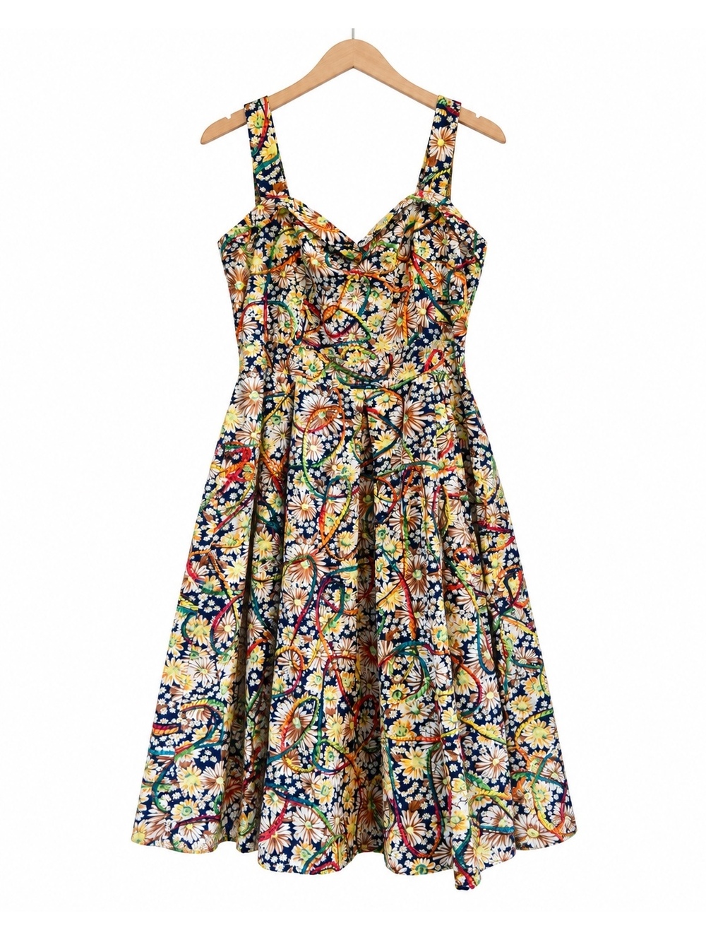 Tatyana XL Floral Retro 50s Pinup Fit & Flare Swing Dress